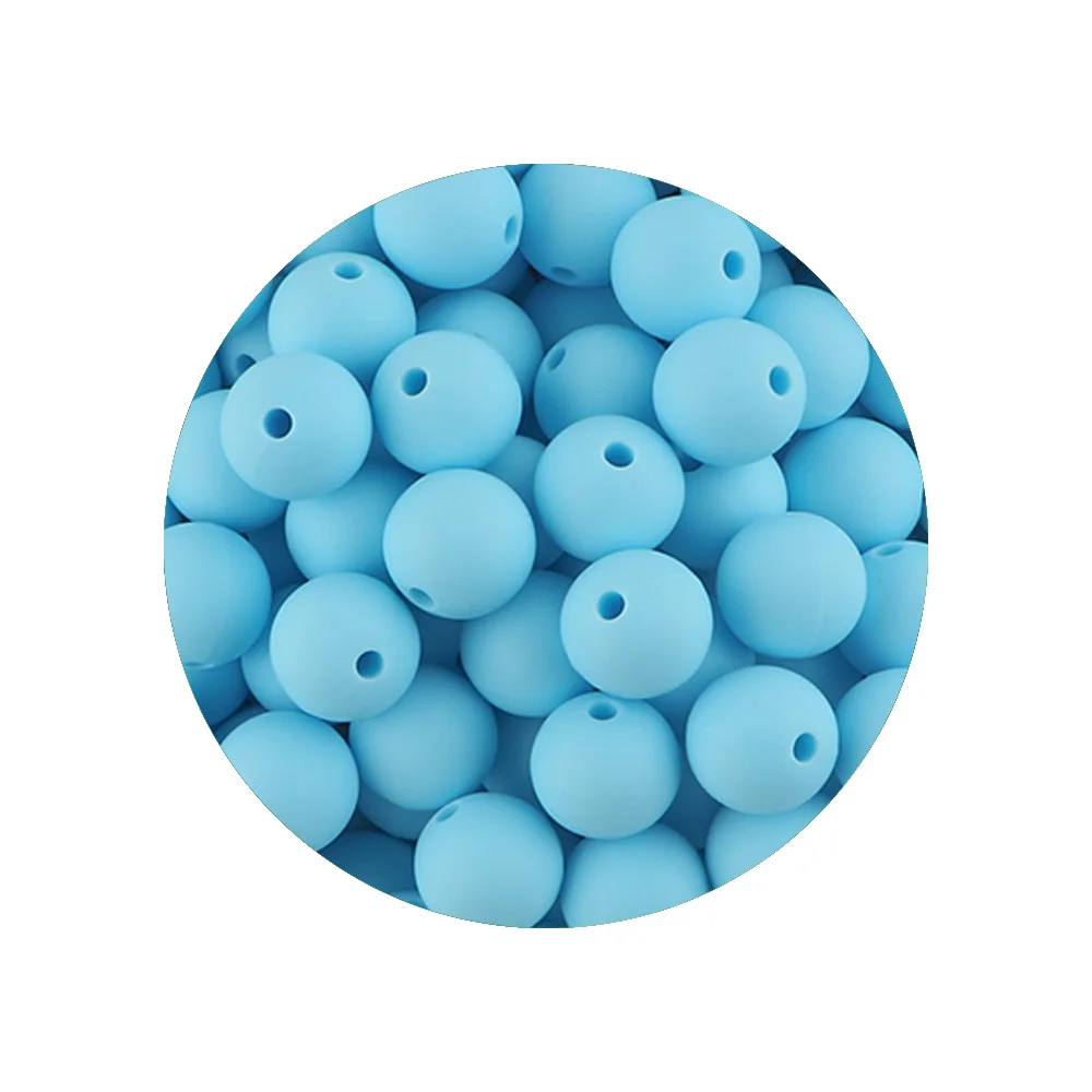 Vibrant Silicone Beads for DIY Jewelry Crafting - 50 Pieces, 12/15mm