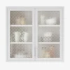 Retro Style Wall Mounted Cabinet Table-Top Storage Cabinet with Hazy Glass Doors and 2 Adjustable Shelves for Bathroom Kitchen L 6