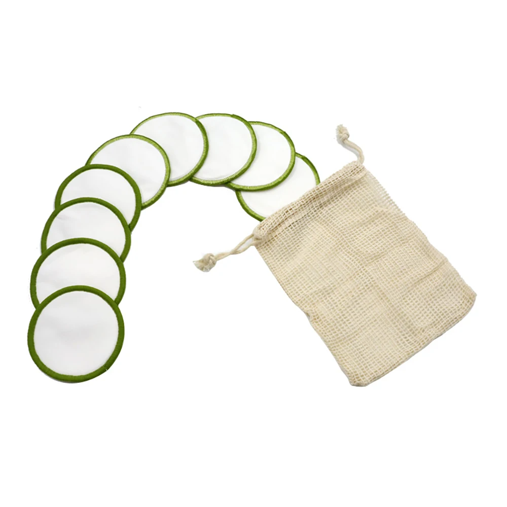Reusable Bamboo Makeup Remover Pads 20PCS Washable Rounds Cleansing Facial Cotton Make Up Tool With Bamboo Containers And Bags 6