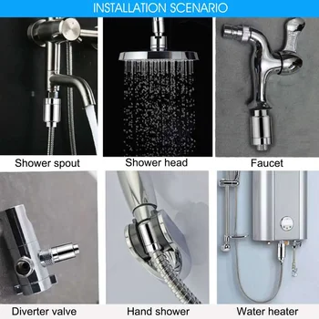 เครื่องกรองน้ำ4ชั้น, เครื่องกรองน้ำอ่างอาบน้ำฝักบัวตัวกรองด้านหน้าเซรามิกถ่านกัมมันต์สำหรับก๊อกก๊อกน้ำสำหรับห้องครัว 2