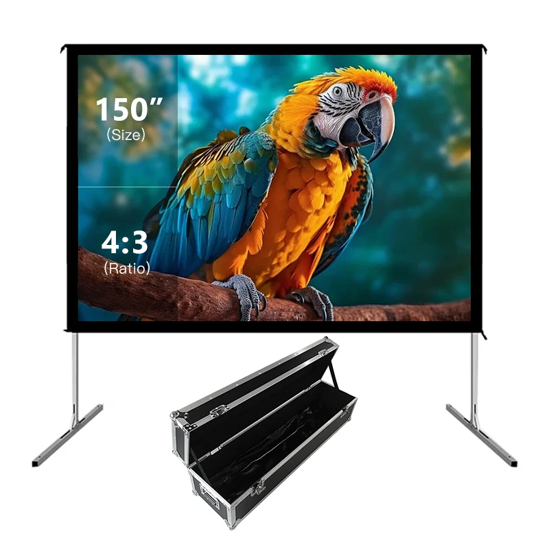 150 Inches 4:3 HD Fast Fold Projection Screen 8K Foldable Projector Screen With Front Projection Screen original 17 inches lcd screen ht170e02 100 ht170e01 300