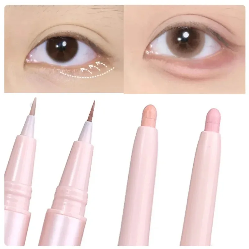 Makeup Pen Mulitfuntional Double Ended Lying Silkworm Eye Brightener makeup Stick Pencil Highlighter Makeup Pen Nude Liquid Contour Liner