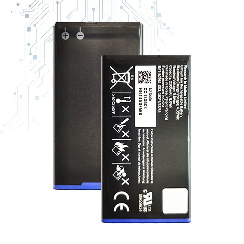 Bat-52961-003 Telefono Cellulare Della Batteria Della Sostituzione Per Blackberry Q10/Q10 Lte/Q10 Lte Sqn100-1 2100Mah