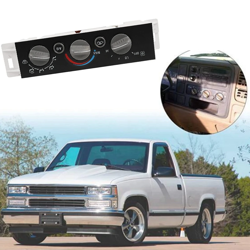 Panneau de commande de chauffage A/C de voiture, 16231175, 9378815, oral y GMC Yukon 1996-2000, réglage du climatiseur 1 Panneau de commande de chauffage A/C de voiture, 16231175, 9378815, oral y GMC Yukon 1996-2000, réglage du climatiseur 1