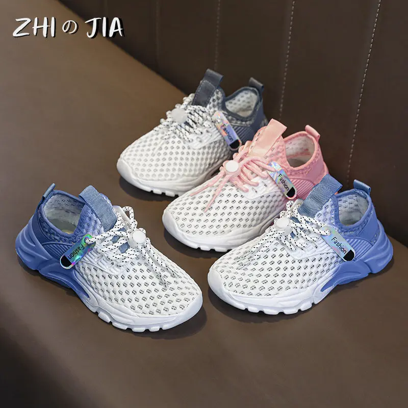 Children's Summer Single Mesh Breathable Sneaker Boys Girls Fashion Casual Shoes Outdoor Running Footwear