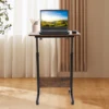 Bedside Desk with Universal Wheel Oversized Table 32-47in Adjustable Height Laptop Portable Study Standing for Dormitory Student 2