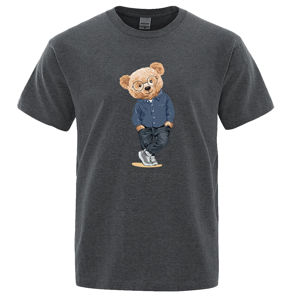T-shirt homme gentleman teddy bear oversized en coton_voghion.com