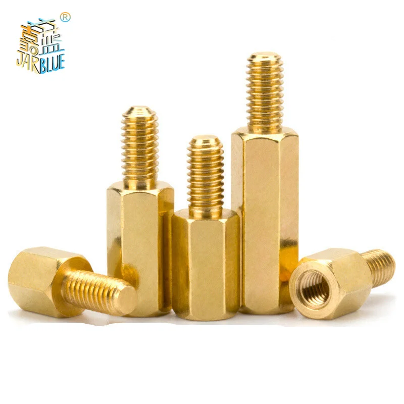 Hex Standoff 10pcs/lot M2 M2.5 M3 M4 M5 Hex Brass Spacing Screws Threaded Pillar PCB Computer PC Motherboard Standoff Spacer