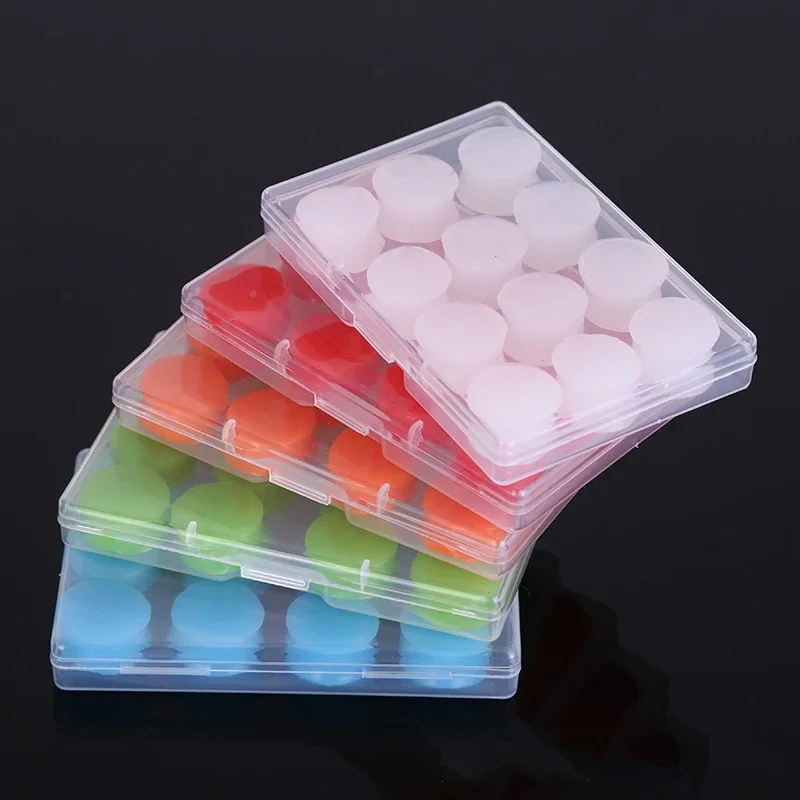 Silicone Ear Plugs Noise Reduction Sleep Anti Canceling Sound Insulation Earplug Protection Sleeping Reusable 6/12PCS silicone earplugs foam earplugs
