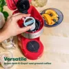 Dual Brew Single Serve Coffee Maker, K-cup - Carefree Auto Shut Off & Adjustable Tray, 14oz, Red | USA | NEW 5