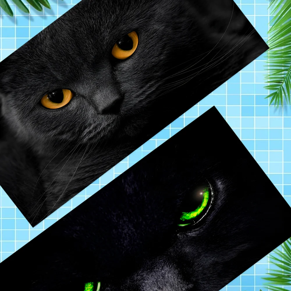 Black Cat Cartoon Beach Towel Cute Kawaii Room Decor Bath Girls Children Hand Towels For Bathroom Shower 2