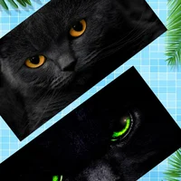 Black Cat Cartoon Beach Towel Cute Kawaii Room Decor Bath Girls Children Hand Towels For Bathroom Shower 2