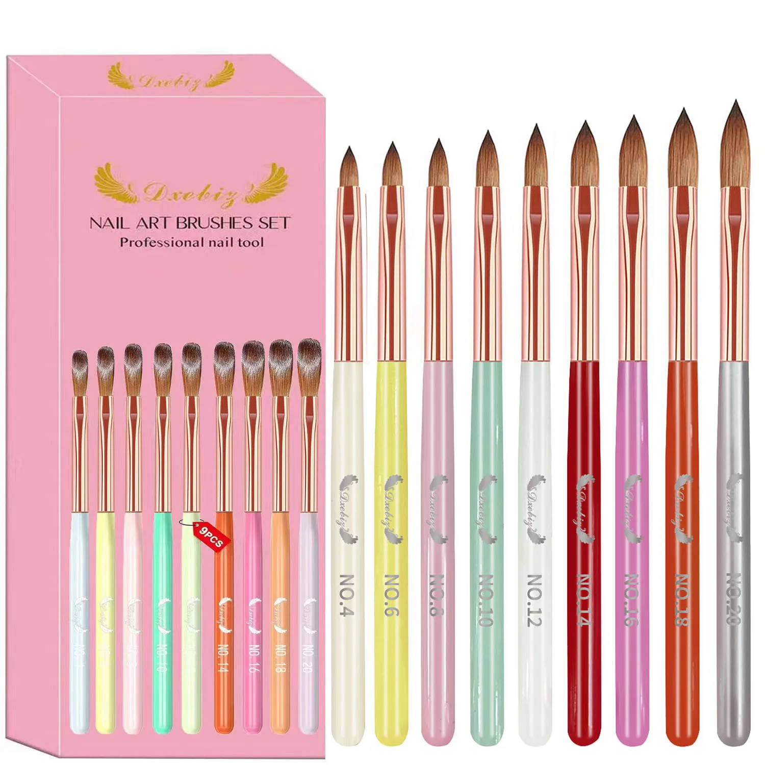 9 Pcs Speciality Acrylic Nail Brush Set   Acrylic Nail Brushes for Acrylic Application 5
