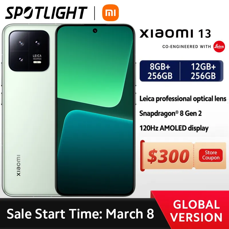  Xiaomi 13 5G Smartphone Global Version  50MP Leica Camera Snapdragon 8 Gen 2  67W Charger 120Hz AMOLED Display on AliExpress 