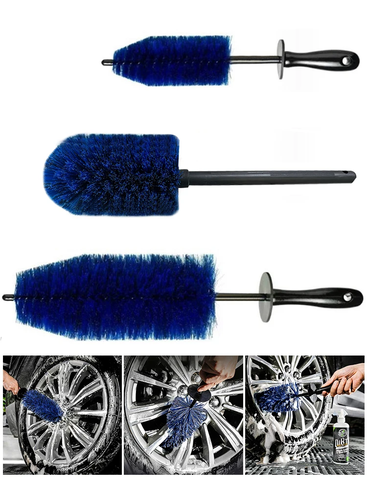 Car Wheel Brush Tire Cleaning Brushes Tire Rim Cleaning Tools for Truck Motor Engine Grille Auto Washing Detailing Brush