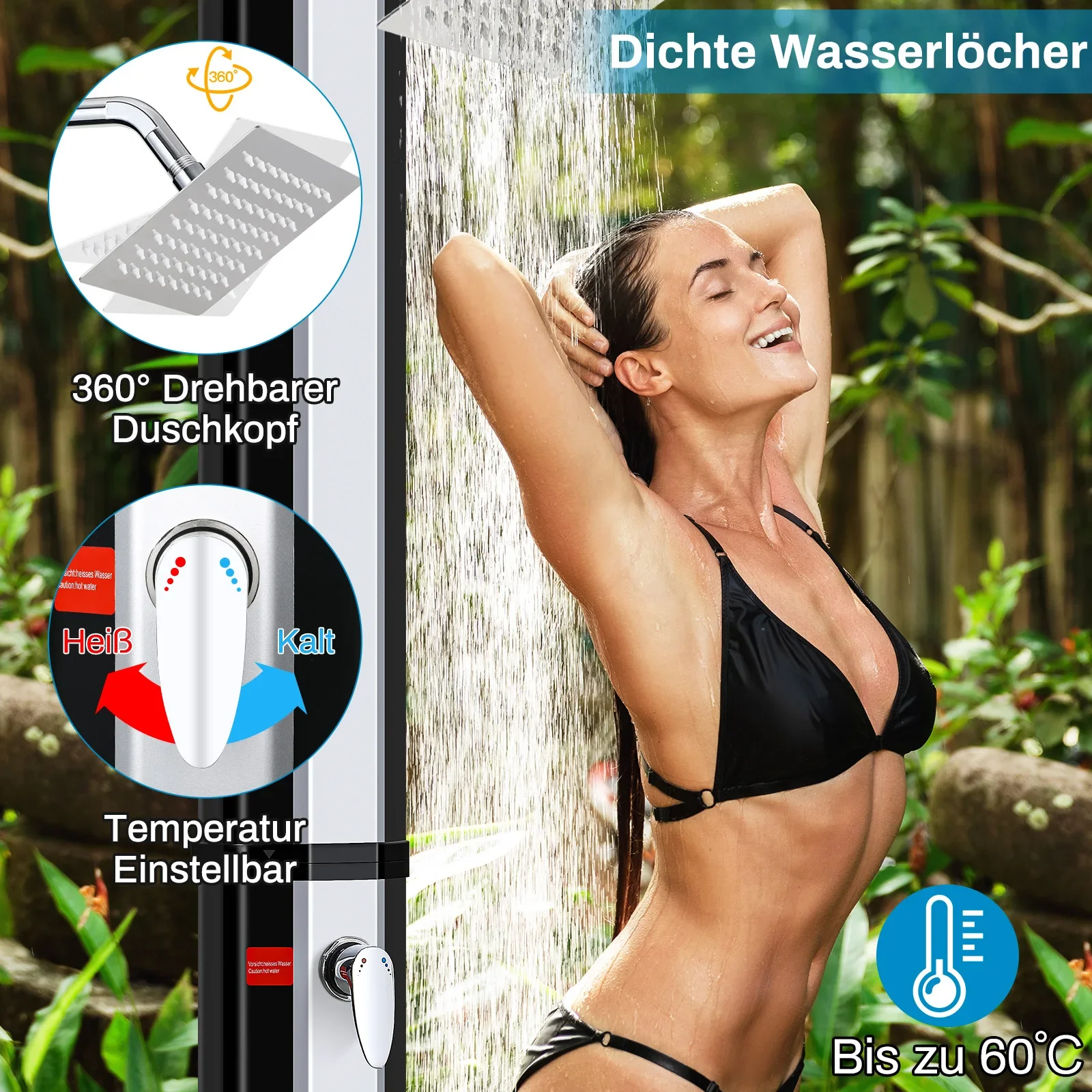 Solardusche 35 Liter Solar Gartendusche Pooldusche