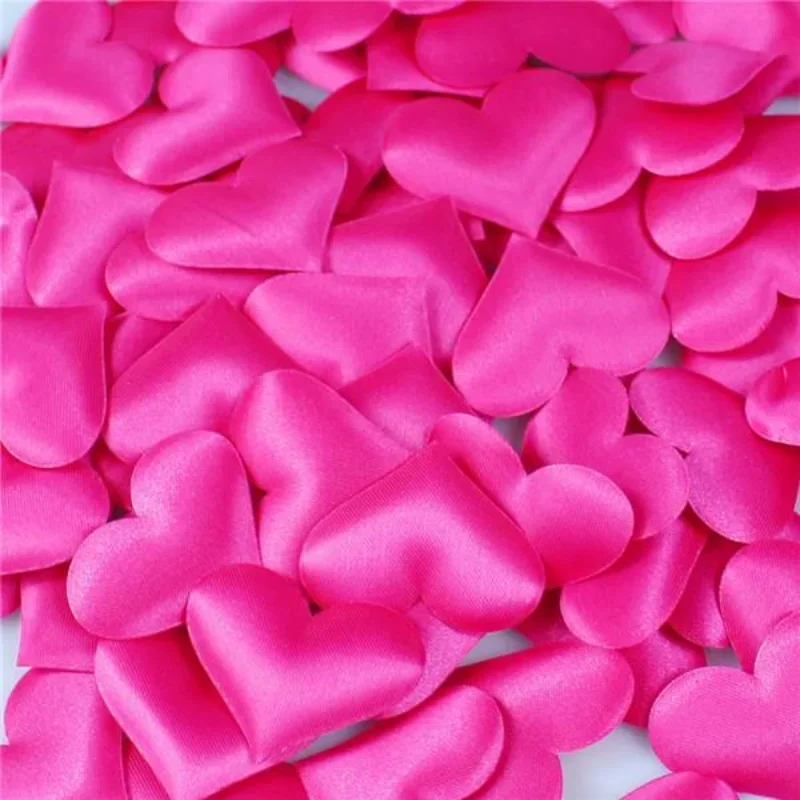 100pcs/bag Heart Shaped Petals Wedding Valentines Day Toss Table Decorations Birthday Decorations