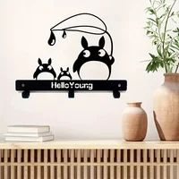 1pc Cute Totoro baby keychain wall-mounted coat rack keychain key hanger towel rack One Piece Cute Totoro Baby 1
