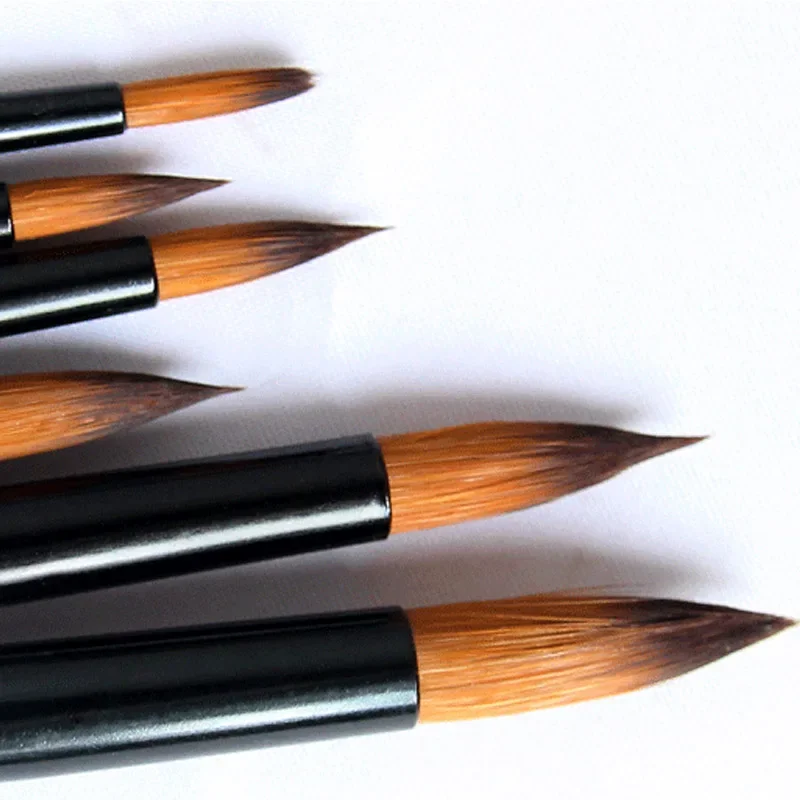 Art Model Paint Nylon Hair Acrylic Oil Watercolour Drawing Art Supplies Painting Craft Artist Paint Brushes Set 6 Pcs painting brushes