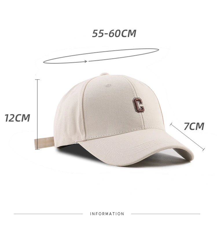 Hot Sale Hard-op C Leer Baseball Cap Men Women's Korean version of ide peaked cap wide-brimmed big head he curved brimmed_voghion.com