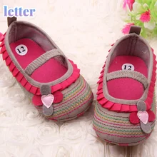 

Stylish 0-12 M Sweet Newborn Baby Girls Flower Ruffled Shoes Toddler Soft Bottom Kids Crib First Walkers