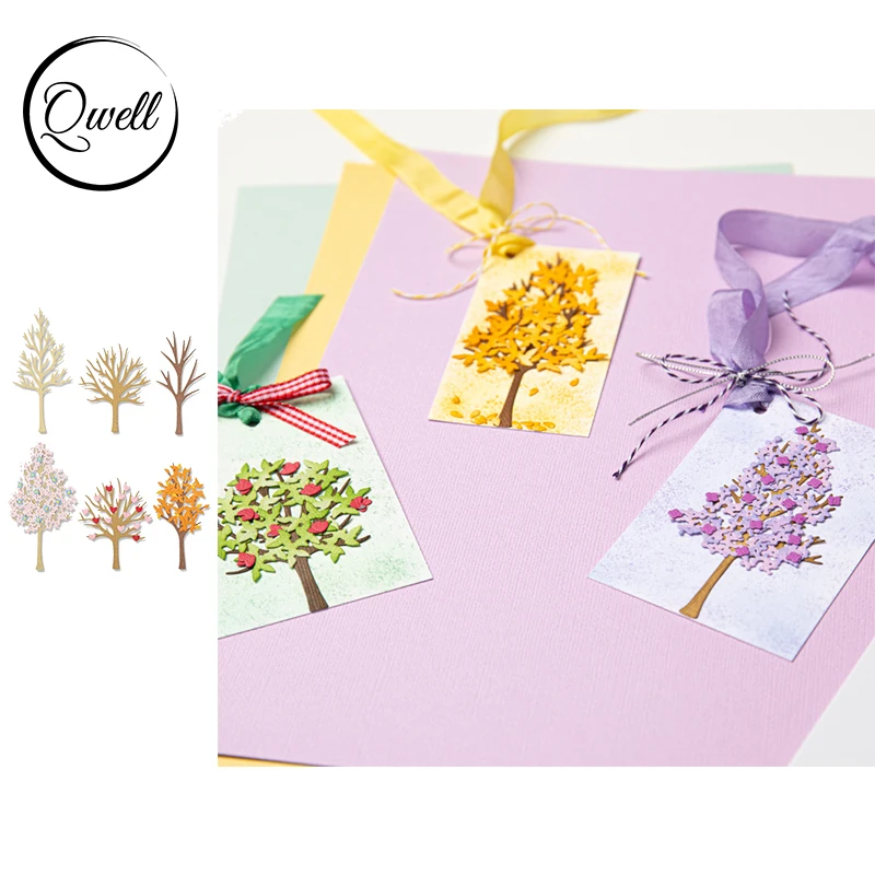 

QWELL Tree Truck with Love Water Drop Metal Cutting Dies Stencil Mould Knife DIY Scrapbooking Craft Paper Decor Cards 2022