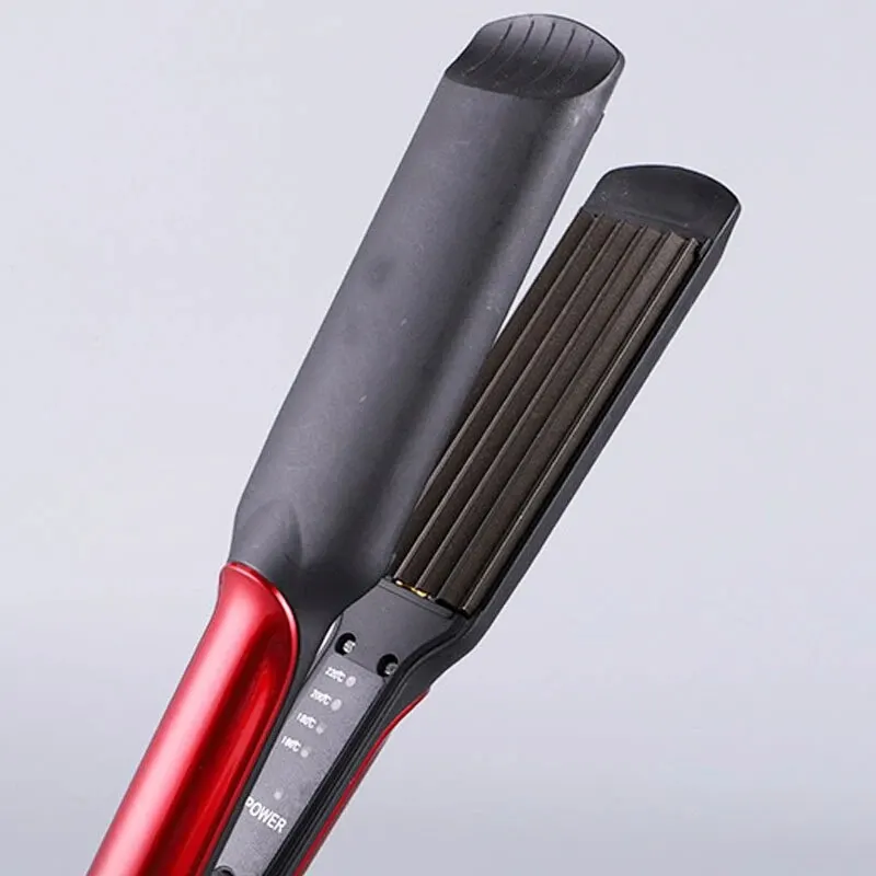 Hair straightener Household Small Splint Straight Hair Straightener Dry and Wet Dual-purpose Corn Perm Perm Multi-speed Adjustable Electric