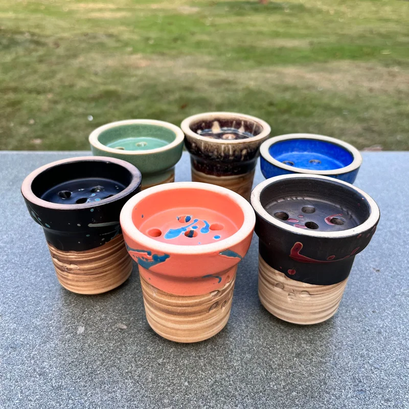 7 Holes Ceramics Shisha Hookah Tobacco Bowl Chicha Cachimbas Nargile Smoking Accessories hookah accessories
