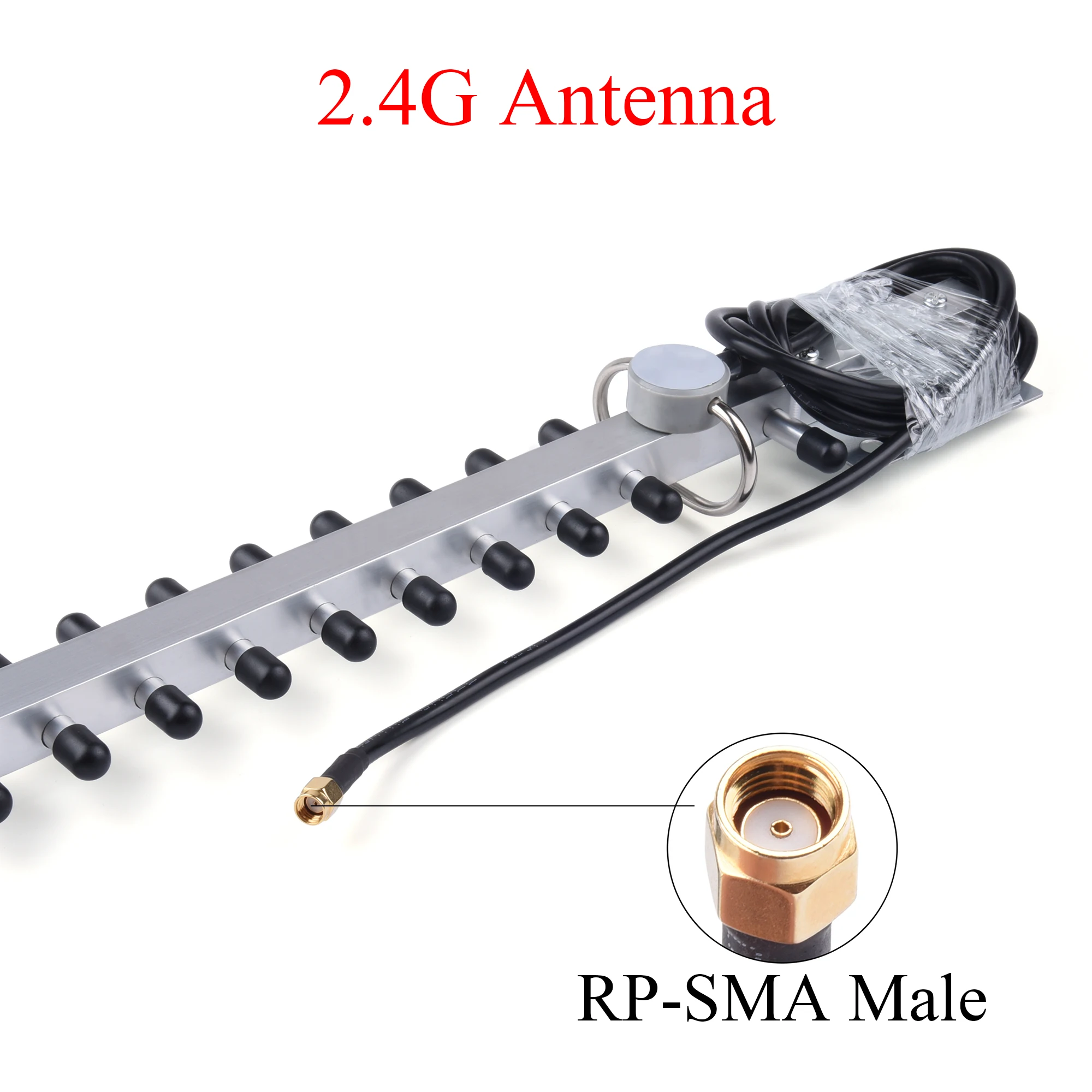 S0ab4995e7f3945bd95e67f058b961ce53 4G/2.4G WiFi Antenna 25dBi RP-SMA/SMA Male Outdoor Wireless Yagi Antenna For Booster Amplifier With Cable Mallzona