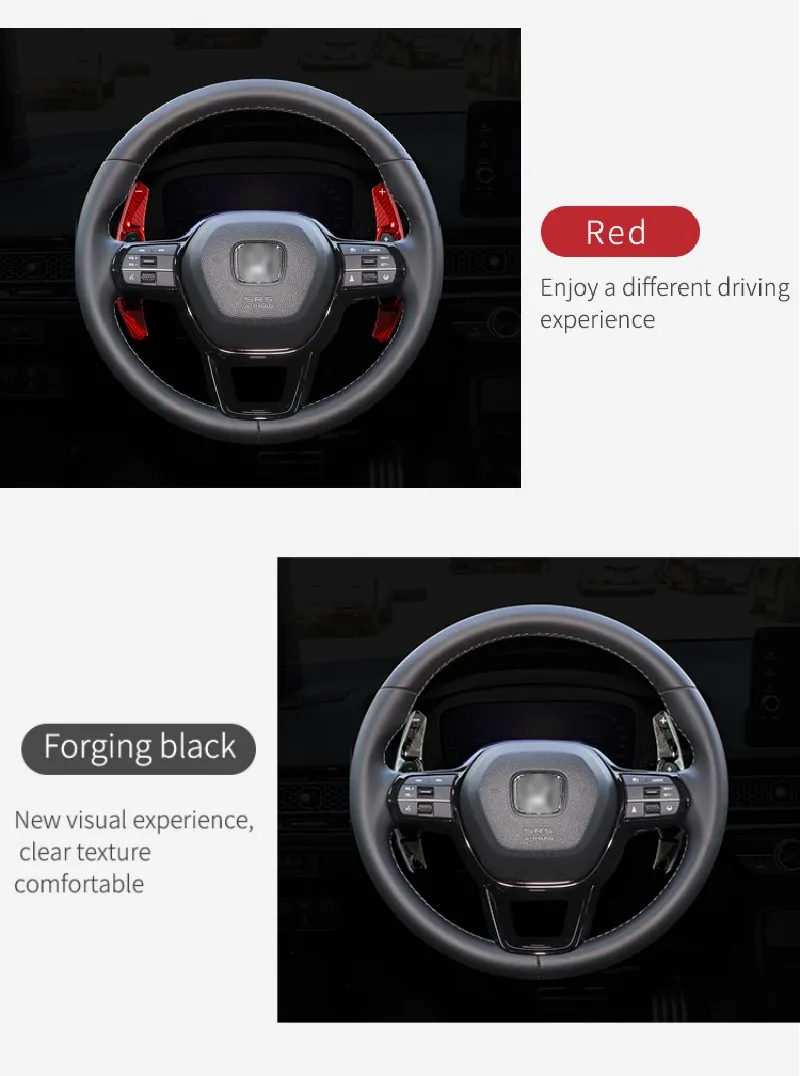 Carbon Fiber Shift Paddle Shifter For Honda Civic FE FL 2021-2023 G11 11 Gen Car Steering Wheel Paddle Shift DSG