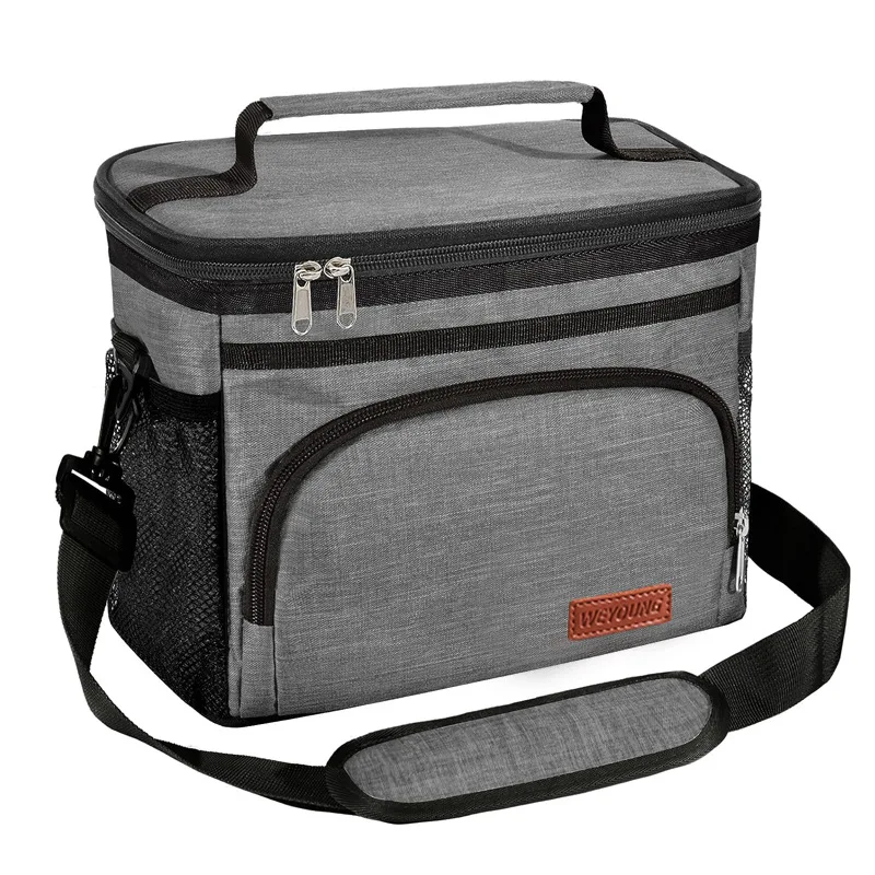 Wiederverwendbare Lunchtasche für Damen/Herren, Büro, Picknick, Wandern, Strand, auslaufsicher, Kühltasche, Organizer mit verstellbarem Schultergurt – Detail 8