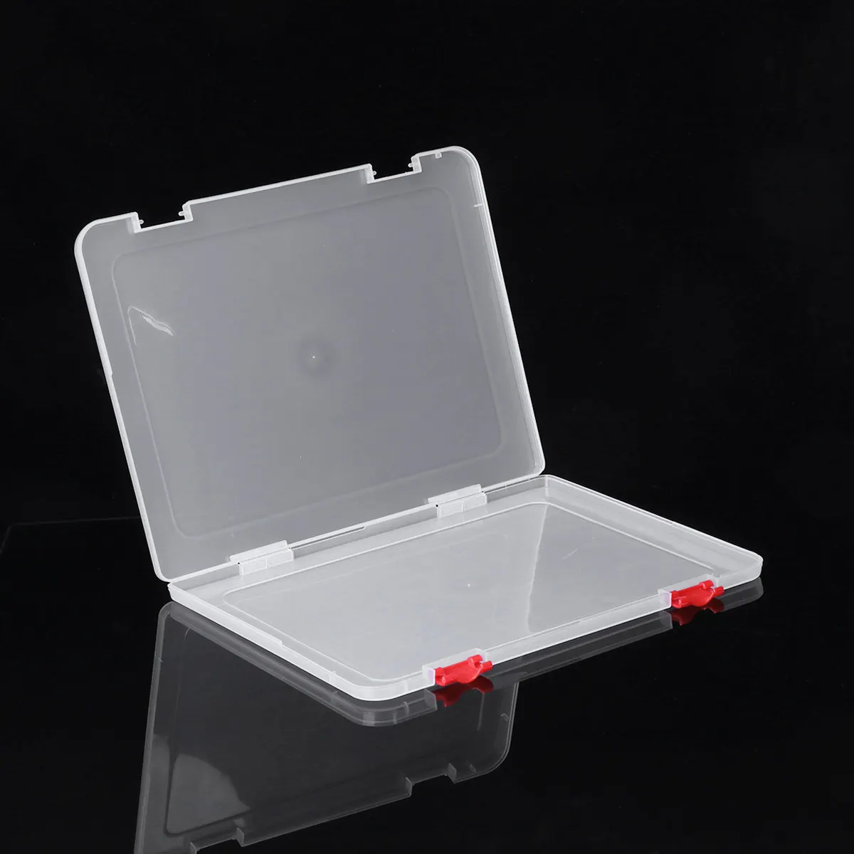 1Pcs 파일 보관 상자 문서 및 잡화용 PP 소재 데스크탑 정리함 휴대용 문서 홀더 깔끔한 보관 케이스 레드