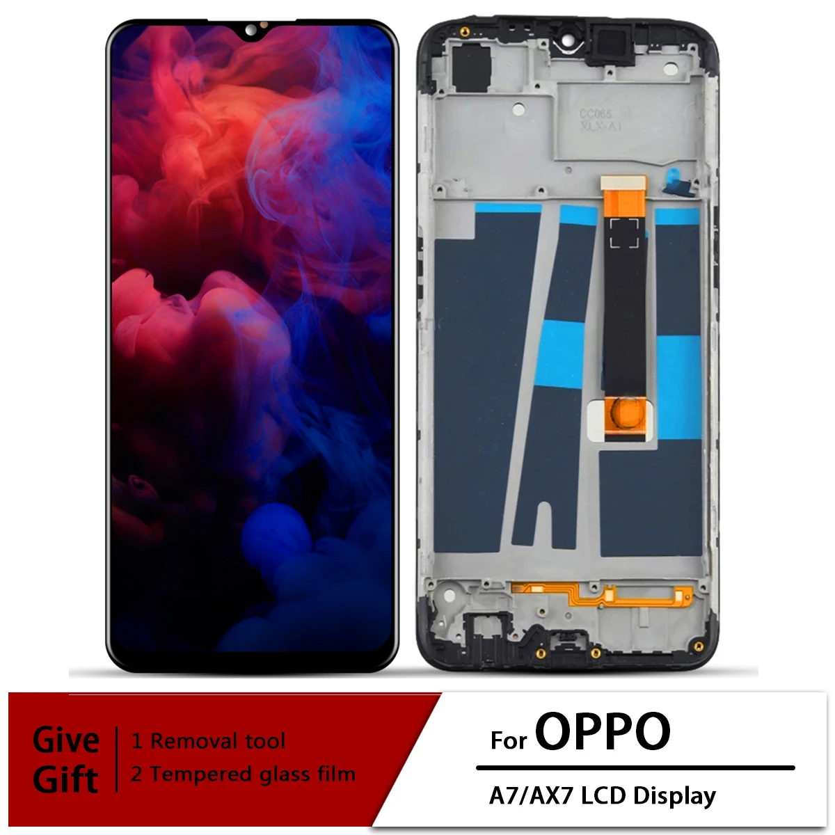 

For OPPO A7 LCD Display Screen Touch Digitizer Assembly For 6.2 inch OPPO AX7 With Frame Replace