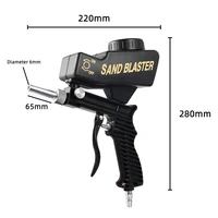 Adjustable Sandblasting Gun 90 Psi Portable Sand Blaster Paint Spray Machine Gravity Pneumatic Small Handheld Blasting Gun Set 2