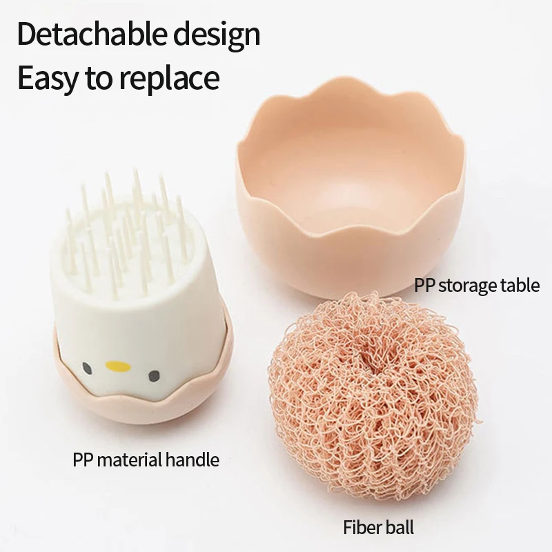 Cute Chick Egg Shape Kitchen Brush, Nano Cleaning Ball, Lightweight And  Cute Portable For Outdoor Pans, Cooking Utensils, Perfect Cleaning Tool -  Temu
