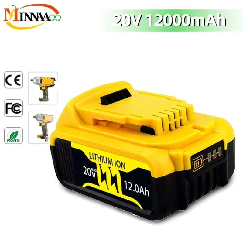 

100% Original 20V 6.0Ah MAX Battery Power Tool Replacement for DeWalt DCB184 DCB181 DCB182 DCB200 20V 8A 6A 18Volt 20v Battery
