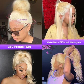 13x4 13x6 360 HD Transparent 613 Honey Blonde Color Lace Front Human Hair Wigs for Women Raw Brazilian Straight Lace Frontal Wig 1