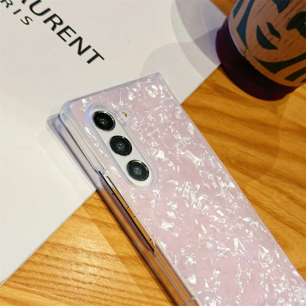 Luxurious Aurora Shell Pattern Ultra Slim Acrylic Shockproof Phone Case