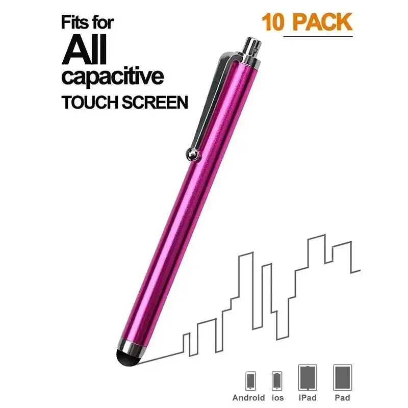 Stylus Pen 10Pcs Mobile Phone Stylus Touch Screen Pen For iPad Apple iPhone Samsung Tablet Capacitive Screen With Clip