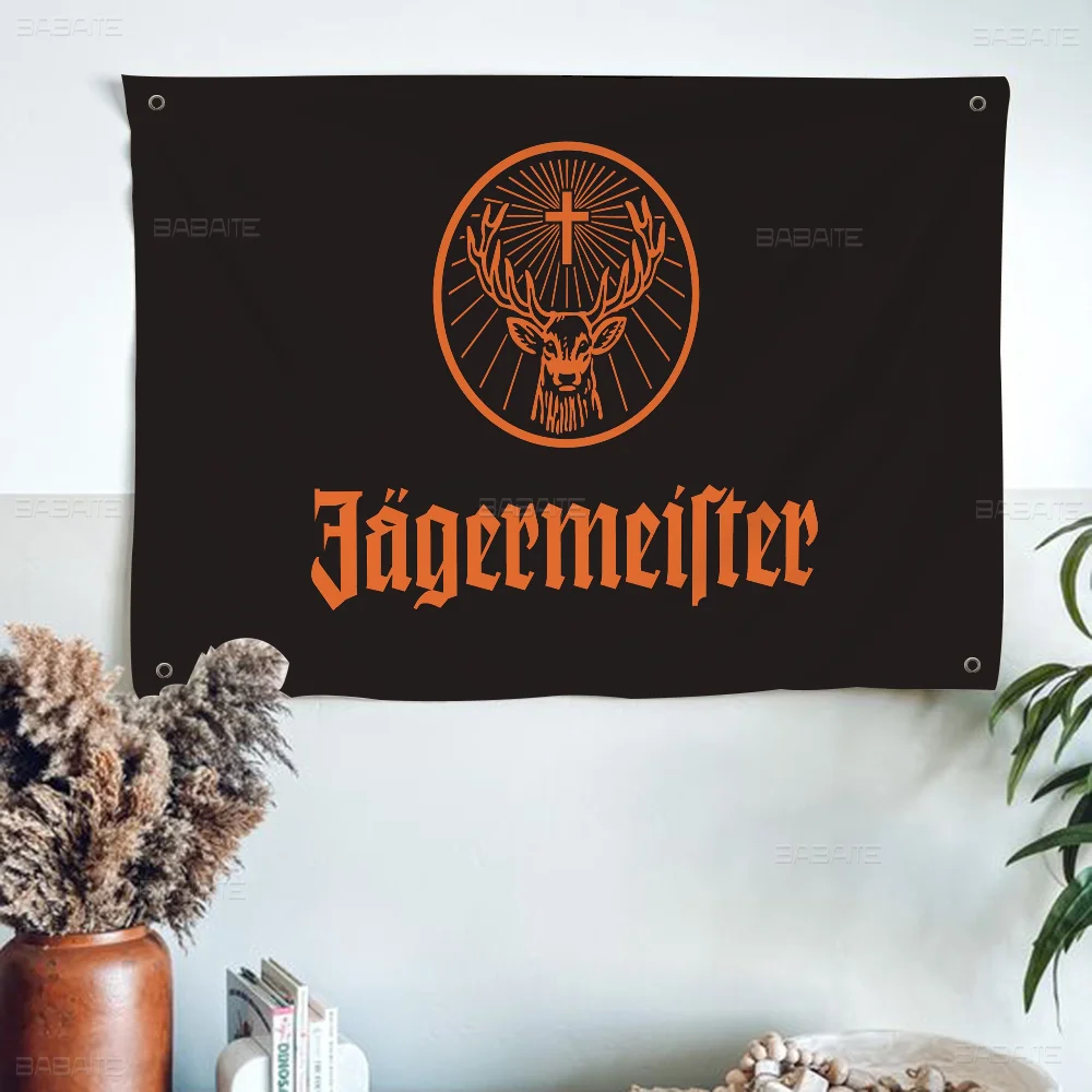 thumbnail image 1 of Bandera grande con el logotipo de J-Jagermeister impresa, arte de ciencia ficción, decoración del hogar, pancarta decorativa, 1 of 5