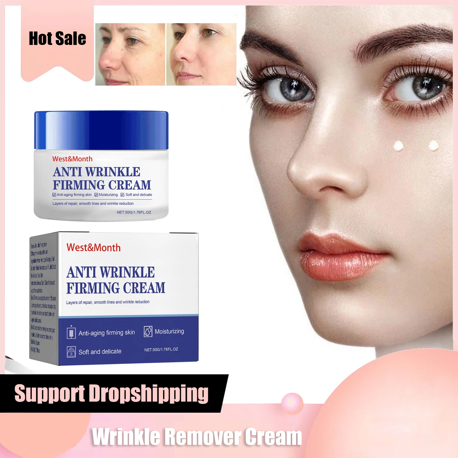 Face Wrinkle Removal Cream Facial Tightening Moisturizer Reduce Fine