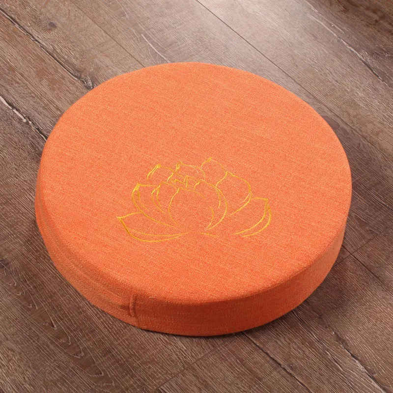 1PC Meditate Meditation PEP Hard Texture Linen Round Backrest Pillow Cushion Washable Yoga Floor Mat 40x6cm