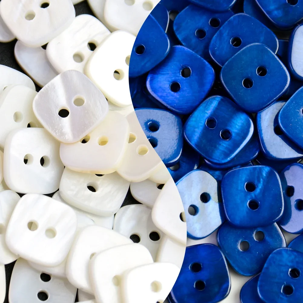 ECYC Lot De 10 Boutons Ronds En Nacre Naturelle De 15 Mm Pour Bricolage