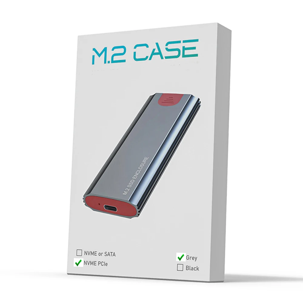 Ssd Case M.2 para Usb 3.1 Gen 10gbps Nvme Ssd Gabinete para Nvme Pcie m Chave b Mais m Chave Ssd Disco Rígido Caixa M.2 Adaptador Leitor Leitor Ssd m2 Nvme Ssd Nmve m2 Estojo m2 - Imagem 2