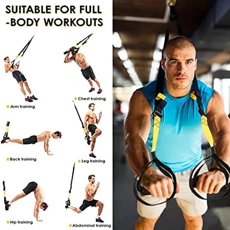 Suspension Training Band Fitness Strength Power Suspension Trainer Adjustable Yoga Belt Wall Mount Professional Trx Tensioner