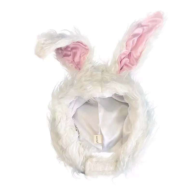 Cute Rabbit Bunny Ears Hat for Women Girls Kawaii Earflap Cap Warm Head Warmer Winter Hat Girls Beanie Halloween Bunny Hats 5