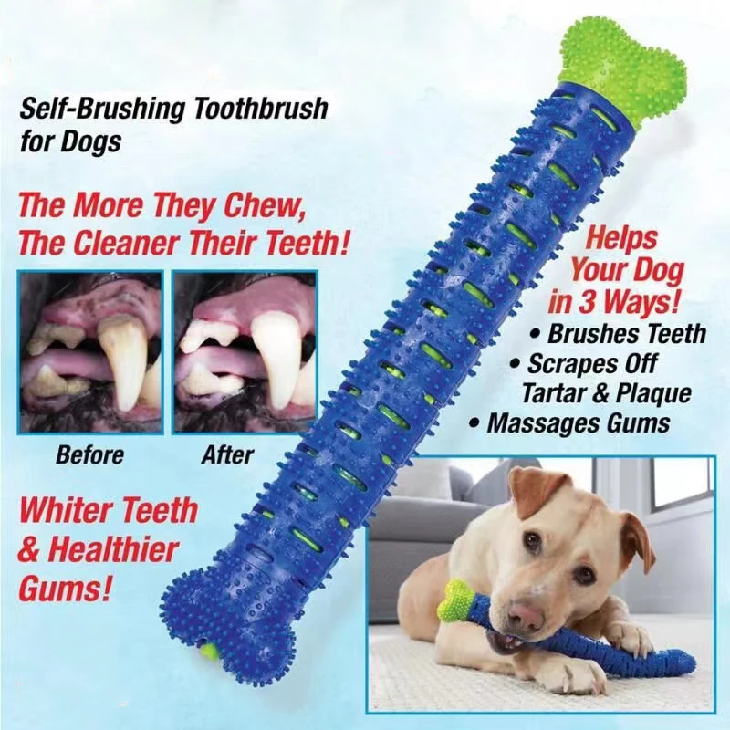 

Bonzerpet Pet Dog Toys Chew TPR Toys Funny Molar Chew Toys for Dogs Interactive Training Cleaning Teeth