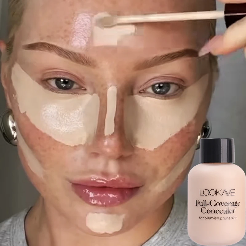 Mini Waterproof Liquid Concealer Foundation Matte Full Coverage Acne Scars Dark Circles Foundation Lasting Makeup Cosmetics