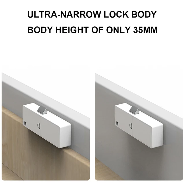 Biometric Fingerprint Lock RGB Indicator Light Hidden Drawer Electronic Lock Battery Powered Fast Unlocking for Drawer Wardrobe 5