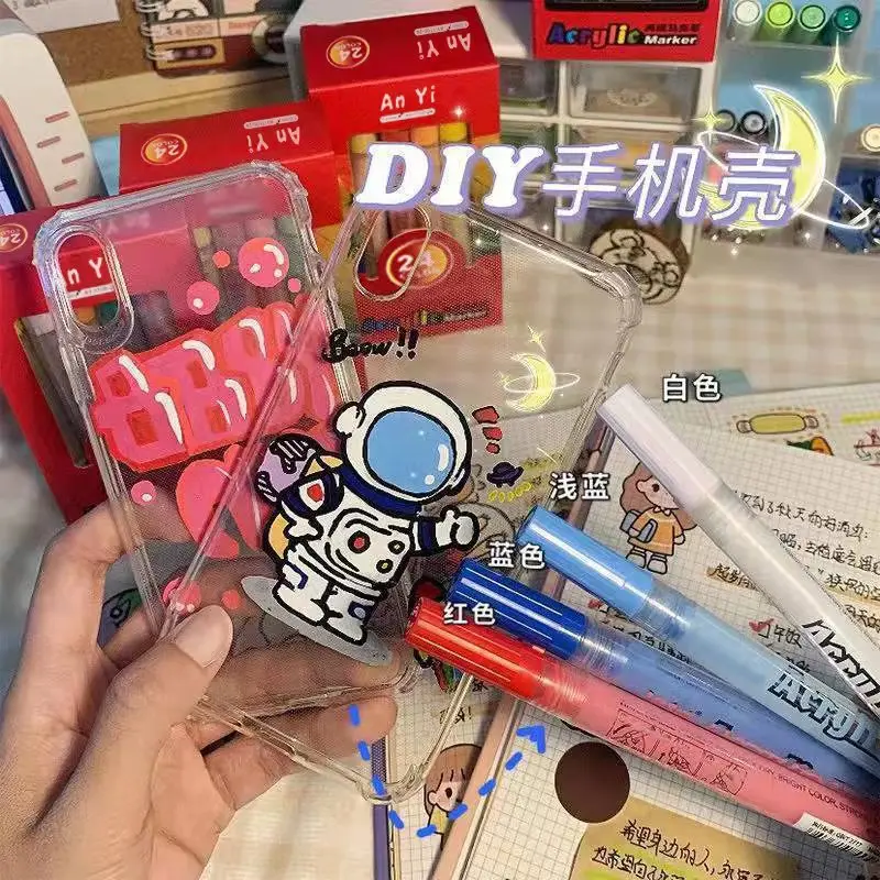 12/24/36/48/60 색상 아크릴 페인트 마커 세트 아트 마커 페인팅 펜 낙서 스톤, 디스크, 휴대 전화 케이스 신발 유리